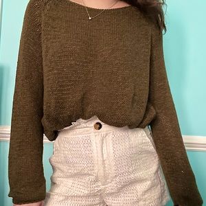 American Apparel Olive Green Knit sweater